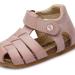 Falcotto Alby Closed Toe Leather Sandals - Pink (UK 4) | Stylish Fisherman Sandals - Buy Online on GoSupps.com