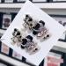 Removable and wearable nail art French Almond Ombre Handmade Press On Nails Long Acrylic False Nail Tips InNail (Color : 29151 Size : M)