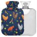 NAANLE heat bottle with chicken tap with cover heat and cold therapy warm water bottle 1 l hot water bottle for bed hands feet warmer for pain relief 1L