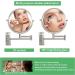 8 inch Retractable 360 Rotating Wall-Mounted Makeup Mirror | 10x Magnification | Decorative Brushed Nickel | Bathroom Swing Mirror - Buy Online on GoSupps.com