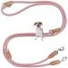 Leitengr n dog leash little dogs light |Guide 3M adjustable with 2 carabiners |3 meters long x 0.8 cm |Only 200 g |Devon model |Rosa Palish rose 3 m x 0.8 cm