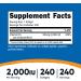 Nutricost Vitamin D3 2000 IU Softgels - 240 Count, Non-GMO & Gluten Free - Buy Online on GoSupps.com