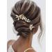 Cubahop Bride Wedding Hair Pins Crystal Bridal Hair Pieces Wedding Hair Accessories Bridal Hair Clips for Women and Girls (Gold) - Buy Online on GoSupps.com