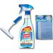 Window Cleaner Kit by Great British Home - Elbow Grease Glass Cleaner with Vinegar 500ml 3 pack Microfibre Cloths and Squeegee for Shower and Window - Buy Online on GoSupps.com