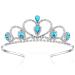 Lovelyshop Blue Gems Rhinestone Tiara for Little Kid Big Kid Prom Birthday Prinecess Crown