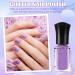 Glitter Nail Polish Long Lasting Quick Dry Nail Varnish Odorless Gel Based Formula Nail Varnish Set for DIY Nail Art Manicure-No Need Use UV Lamp Purple  - Buy Online on GoSupps.com