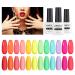 AIMEILI Neon Gel Nail Polish Set 8ml 12 Colours Spring Summer Pink Red Orange Green Blue Purple Gel Polish Soak Off UV LED Gel Nail Polishes Nail Art Gel Polish Gift Kit 26 KIT12-26_8ML 8 ml (Pack of 12)