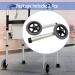 Walker Front Wheels Replacement Feet - Elderly & Disabled Folding Roller Accessories (5 Wheel) - Buy Online on GoSupps.com