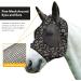 Harrison Howard Super Comfort Stretchy Fly Mask - Large Eye Space UV Protection & Breathable Fabric - Black Cashw Fruit for Ultimate Horse Comfort - Buy Online on GoSupps.com