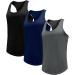Holure 3-Pack Men's Sleeveless Sports Shirts - Fitness & Bodybuilding Vests in Black Dark Gray Marine - Buy Online on GoSupps.com