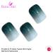 Shop Bling Art Black Green Gel Ombre French False Nails 24 Squoval Tips for Stunning Looks | International Shipping Available - Buy Online on GoSupps.com