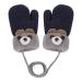 Infant Toddlers Lovely Mittens Winter Warm Cute Cartoon Gloves Dual Layers Plush Padded Knitted Gloves Mittens With Anti-Lost String for Baby Girls Boys 0-3 Years Old Royal Blue