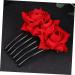 Beatifufu 1pc Floral Comb Bridal Hair Clip Hairbrush for Women Flower Hair Wedding Hair Accessories for Women Floral Hair Comb Women Hair Accessories Barrettes for Women Gold Hair Clips - Buy Online on GoSupps.com