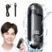 Housgift - Portable Nose Hair Trimmer Pikapipy Nose Hair Trimmer Ipx7 Waterproof Electric Portable Ear and Nose Hair Trimmer for Men and Women USB Charging Power Display with Dust Cap (Black)