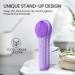 Silicone Face Scrubber Electric Facial Cleansing Brush Skincare Tools with Magnet Charger for Deep Cleaning|Gentle Exfoliating|Massaging (Purple) - Buy Online on GoSupps.com