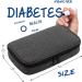 KGMCARE Diabetic Supplies Travel Case with 2 Detachable Pouches - Double Layer Storage Bag for Insulin Pens and Glucose Meter - Dark Gray - Buy Online on GoSupps.com