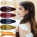 RC ROCHE ORNAMENT 6 Pcs Womens Classic Side Slide Jaw Flat No Slip Opening Eyelet Inner Teeth Alligator Hair Clip Barrette Beauty Accessory Premium Plastic Clamp Clips Small Classic Multicolor Small (Pack of 6) Classic ...