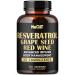 NUQIIT Trans Resveratrol Supplement with Red Wine Extract Immune & Body Management Complex - Echinacea Garlic Bulb Berberine HCI Milk Thistle & More - 200 Capsules for 100 Servings