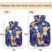 Buy Naanle Hot Water Bottle with Exotic Flowers Cover - 2L Heat & Cold Therapy for Back Pain Relief | International Shipping Available - Buy Online on GoSupps.com