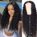Brazilian Deep Wave Curly Lace Front Wig Glueless Lace Closure Human Hair Wigs For Black Women Pre Plucked with Baby Hair Lace Front Wig 10A Unprocessed Brazilian Human Hair 4x4 Lace Front Wig 12 Inch 4x4 deep wave wig 12 Inch