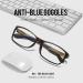 Duco 223T Ergonomic Gaming Glasses - Blue Light Protection Transparent Lens Full Edge Design Brown - Buy Online on GoSupps.com