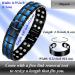 Vicmag Men Magnetic Bracelet Titanium Steel Double Row 3500 Gauss Wristband (Blue Black) - Adjustable with Gift Box - Buy Online on GoSupps.com
