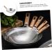 LABRIMP Stainless Steel Griddle Grilling Wok Korean Soup Pots Stainless Steel Saute Pan Chinese Wok Pan Cooking Wok Pot Heavy Duty Wok Pan Kitchen Cooking Pans Steak Wood Japan - Buy Online on GoSupps.com