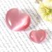 Soothing Pink Cat's Eye Crystal Heart Worry Stones Set for Reiki & Meditation - 2Pcs (3cm & 4.5cm) | Healing Gemstone Gift - Buy Online on GoSupps.com