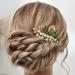 Vakkery Pearl Bride Wedding Hair Comb Gold Crystal Hair Slide Prom Hair Pieces Bridal Hair Accessories for Women and Girls - Buy Online on GoSupps.com