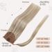 Hetto Braid Extensions | Real Hair Blond Ponytail Extensions #18/613 Ash Blonde | Highlighted 30g 35cm - Buy Online on GoSupps.com