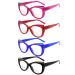 Eyekepper 4-pack Bifocal Reading Glasses Bling Design Cat Eye Bi-focal Readers Women +2.00 4 Pack Clear Lens Mix Color 2.0 x