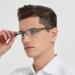 ZUVGEES Half Frame Metal TR90 Blue Light Filter Reading Glasses for Men & Women - Lightweight Anti-blue Computer Glasses in Gray - 1.0x Magnification - Buy Online on GoSupps.com