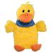 Hugo Frosch children's eco-hot water bottle 0.8 l with plush cover "Duck Gagi" yellow one size yellow
