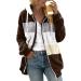 Shop Hanxiulin Women's Fleece Plush Jacket - Warm Fluffy Zipper Hoodie for Outdoor Comfort - Brown - Buy Online on GoSupps.com