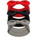 AKTVSHOW 3 Pack Bow Headbands for Women Girls Cotton Turban Vintage Criss Cross Elastic Knotted Non Slip Rabbit Ears Hairbands Hair Wrap Hair Accessories Black Red Grey
