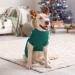 Katzinst Christmas Dog Sweater | Fleece Snowflake Pattern | Medium-Sized Dogs | Perfect Holiday Wear for Maltesers & Jack Russells - Green L - Buy Online on GoSupps.com