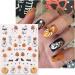 5D Halloween Nail Stickers 4 Sheets 5D Self-Adhesive Embossed Pink Nail Decal Ghost Pumpkin Nail Art Decoration Design Supplies - Buy Online on GoSupps.com