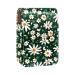Little White Daisy Floral Green Leaves LipGloss Holder Lipstick Case Portable Makeup Bag Travel Lipstick Organizer Case With Mirror Mini Lipstick Storage Box for Women Multi -Color 9.5x2x7