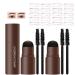 LXZJJM Eyebrow Stamp Stencil Kit - Long-lasting Smudge-free Brow Makeup | Natural and Smooth Texture | Multifunctional | Includes 10 Brow Shapes & Stamps | Reusable eyebrow stencils (02+04)