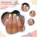 Premium WOOXDYUK 24 PCS Pink & White Rhinestone French Tip Press-On Nails | Long Coffin Style Artificial Nails for Women with Glue - Buy Online on GoSupps.com