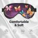Sleep Mask Eye for Women & Men - Soft Reusable Blackout Masks for Better Sleep Travel & Gifts - Butterflies Design - Buy Online on GoSupps.com