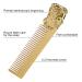 Portable Zinc Alloy Oil Hair Comb - Vintage Gold Beard Comb for Home & Salon Hairdressing - Buy Online on GoSupps.com