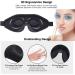 Wellsync 100% Blackout Sleep Mask for Women Men | Comfortable Contoured Eye Cups | 3D Pillowy Soft Light Blocking Eye Mask with Nose Cover | Includes Earplugs | Black - Buy Online on GoSupps.com