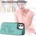 Bizzib for iPhone 12/12 Pro Case Leather Wallet with Card Holder Flip Cover Kickstand Card Slots Double Magnetic Clasp Shockproof Heavy Duty Protective Case for iPhone 12/12 Pro 6.1in-Butterfly Green - Buy Online on GoSupps.com