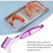 Double Sided False Teeth Cleaning Brush | Portable Denture Toothbrush with Multi Layered Bristles | Hard Care Toothbrush Set - Buy Online on GoSupps.com