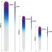 Nail Files - Mont Bleu Gift Set of 3 Crystal Nail Files in Pouch - Rainbow Colors - Genuine Czech Tempered Glass - Gifts for her - Best Glass Nail Files Kit for Natural Nails Magenta Blue - Buy Online on GoSupps.com