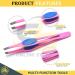 Surgi-Grade Stainless Steel Slant Pink Tweezers for Eyebrows - Precision Tool for Ingrown Hair Removal | G.S Online Store - Buy Online on GoSupps.com