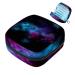 Menstruation pad bag with zipper women's napkin bag tampons collection bags for women and girls (space galaxy universe)