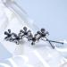 Aneneiceera Crystal Flower Hair Clip Black Hair Clip One Word Clip Rhinestone Hair Pin Headwear Decorative Hair Pins Headwear Bridal Hair Accessories for Women and Girls (Black) - Buy Online on GoSupps.com