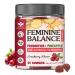 Feminine Balance Gummies for Women - Vaginal Health, pH Balance Support, Pineapple Probiotics Gummies for Women with Cranberry Extract and D-Mannose, Sugar Free, Vegan, Cranberry Flavor - 60 Ct Cranberry 60 Count (Pack of 1)